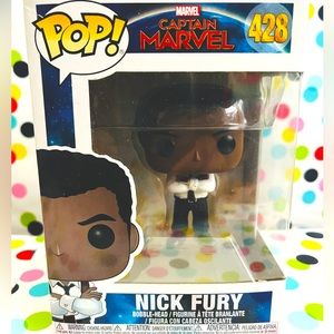 Captain Marvel Movie Young Nick Fury Vinyl POP Figure Toy #428 FUNKO